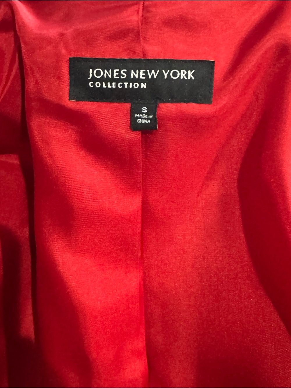 Jones NY Red Leather Jacket Blazer Small - Picture 11 of 12